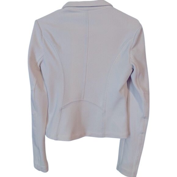 🌹Express Cream Leather Moto Jacket with Asymmetrical Zipper - Picture 4 of 7